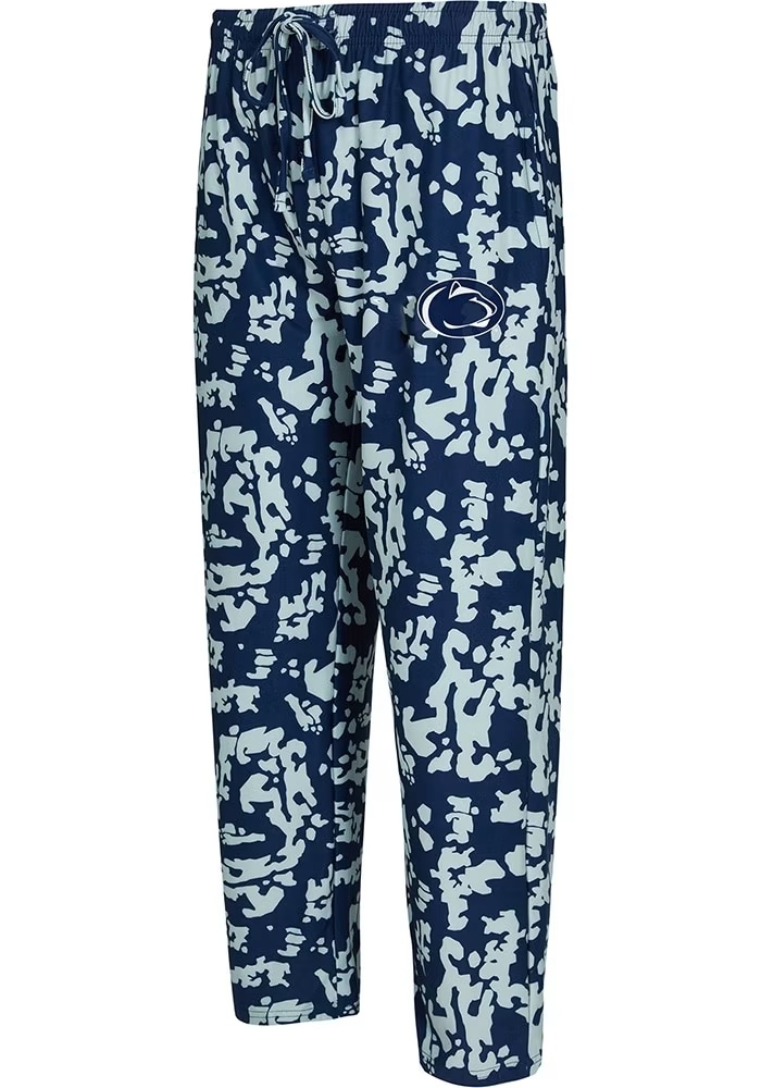 Mens Penn State Nittany Lions Navy Blue Concepts Sport Striped Multi-Color Loungewear Sleep Pants