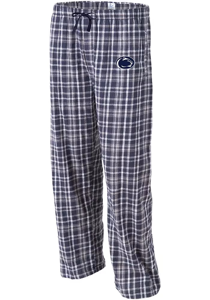Womens Navy Blue Penn State Nittany Lions Flannel Loungewear Sleep Pants