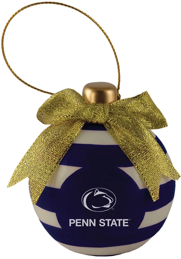 White Penn State Nittany Lions Ceramic Bulb Ornament