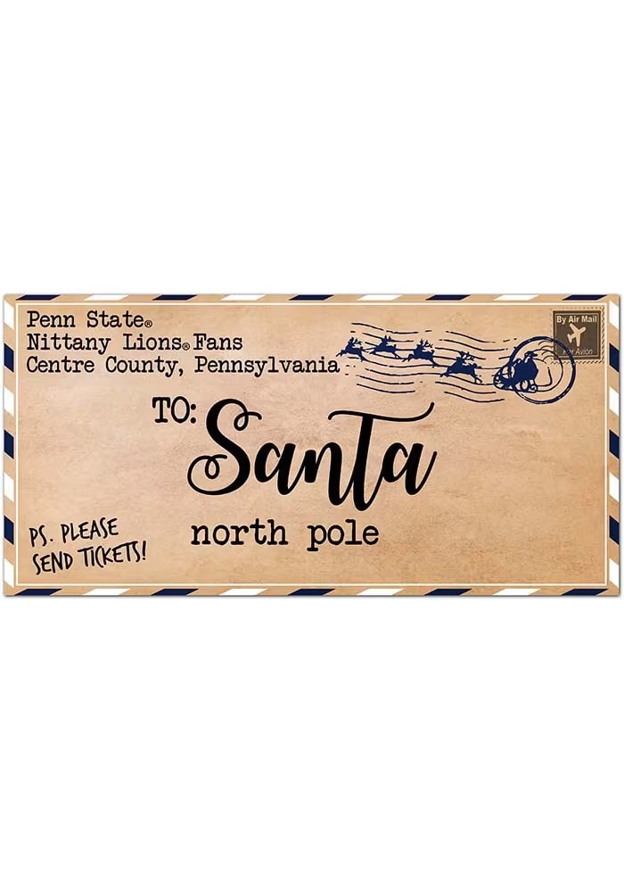 Blue Penn State Nittany Lions To Santa Decor