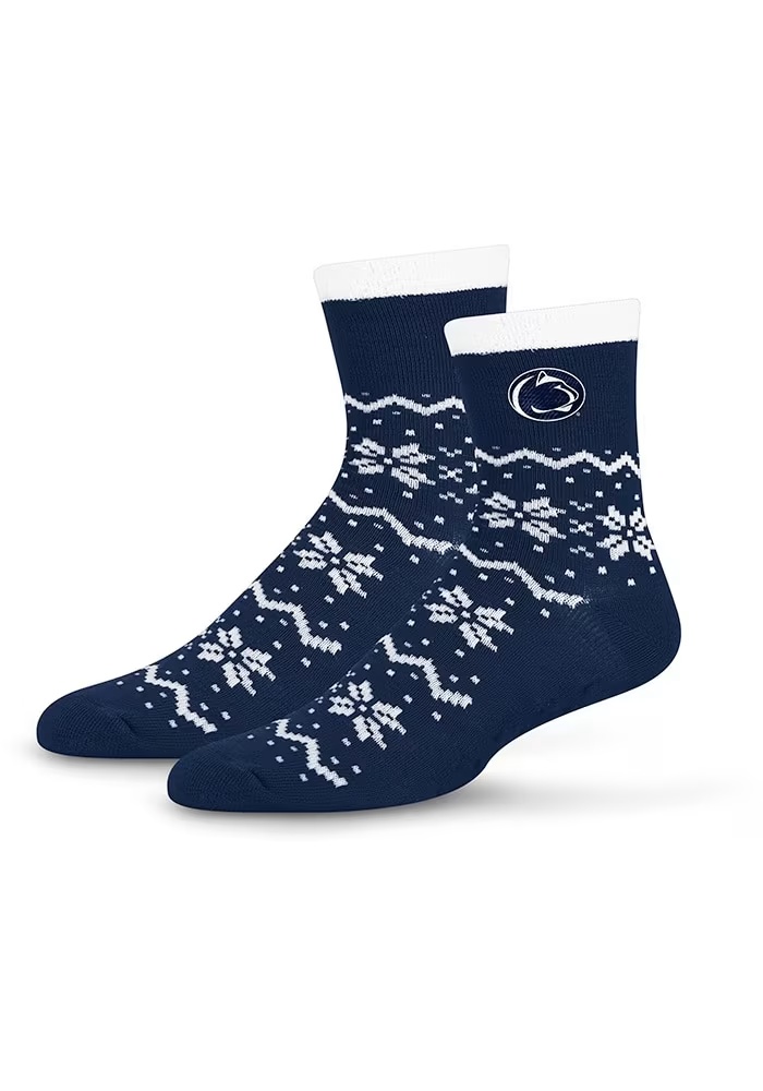 160 Snowflake Lane Penn State Nittany Lions Womens Quarter Socks - Blue