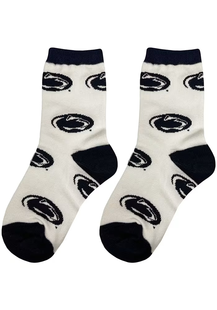 Allover Penn State Nittany Lions Youth Quarter Socks - Navy Blue