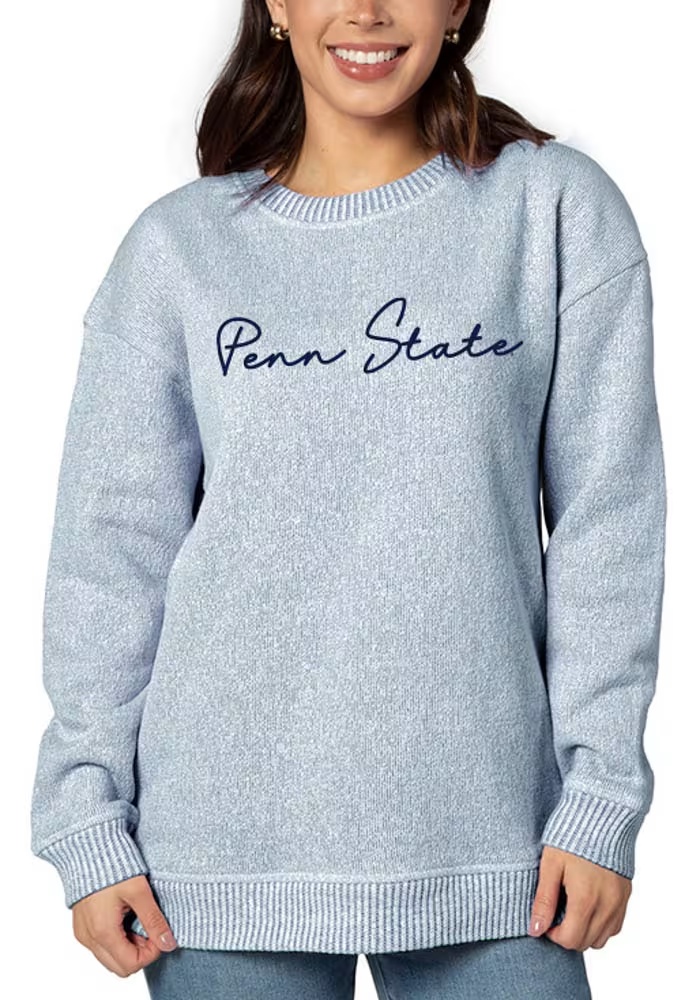 Womens Navy Blue Penn State Nittany Lions Warm Up Crew Sweatshirt