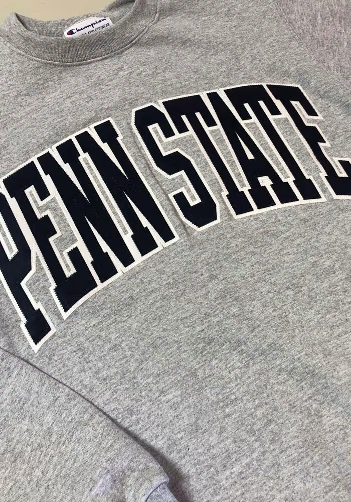 Mens Penn State Nittany Lions Grey Champion Arch Crew Sweatshirt