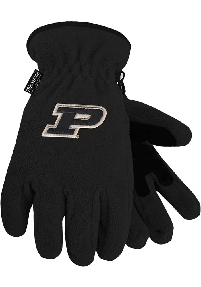 Purdue Boilermakers LogoFit Peak Mens Gloves - Black