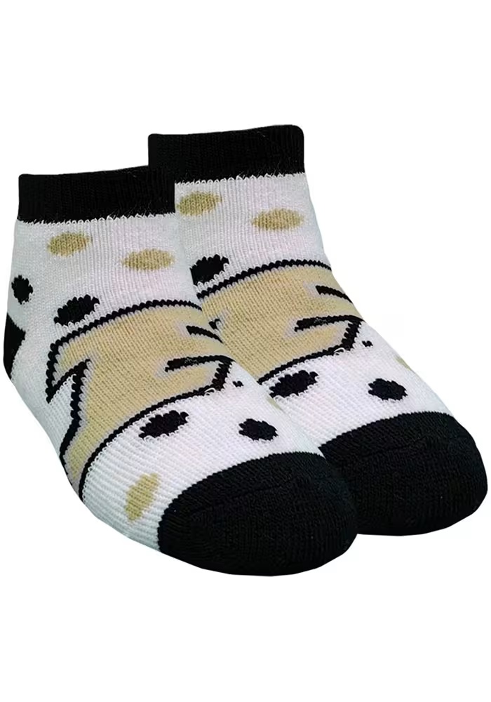 Polka Dot Purdue Boilermakers Baby Quarter Socks - Gold