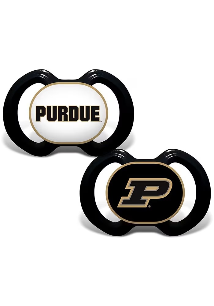 Purdue Boilermakers  2 Pack Pacifier - Black