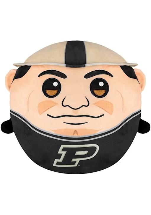 Black Boilermakers Team Mascot Throw Pillow