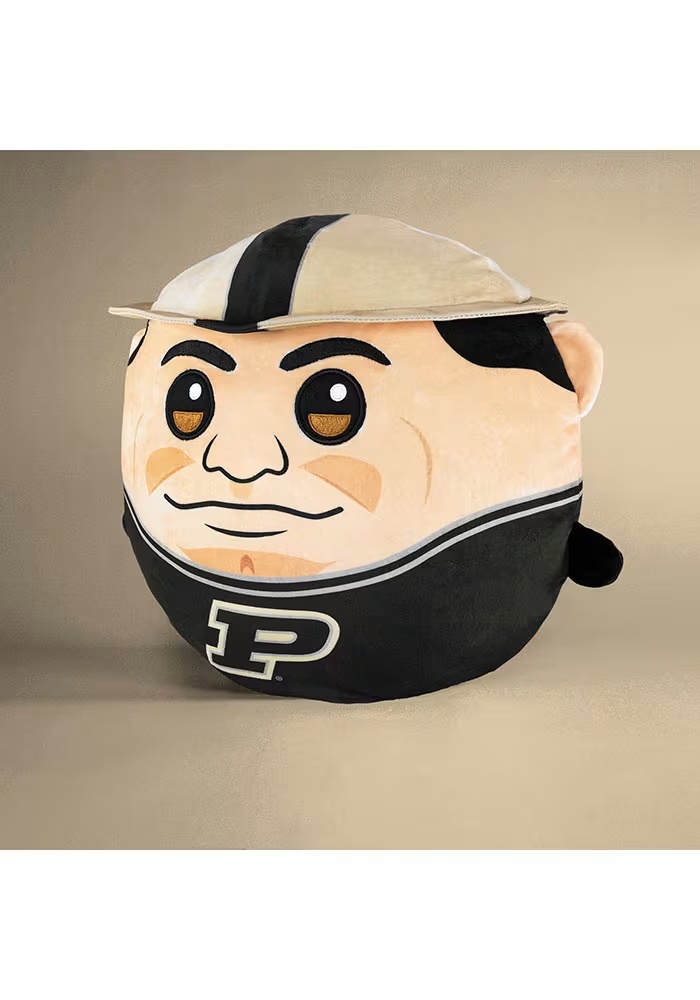 Black Boilermakers Team Mascot Throw Pillow