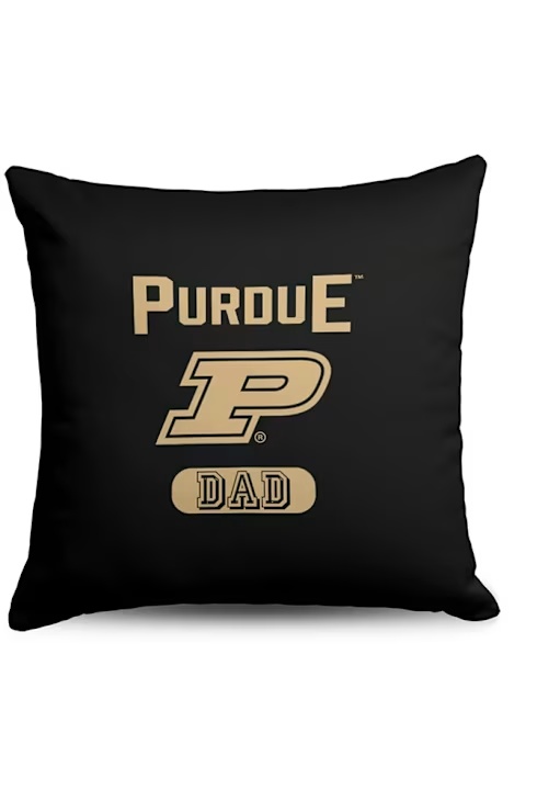 Black Boilermakers Dad 18x18 Throw Pillow