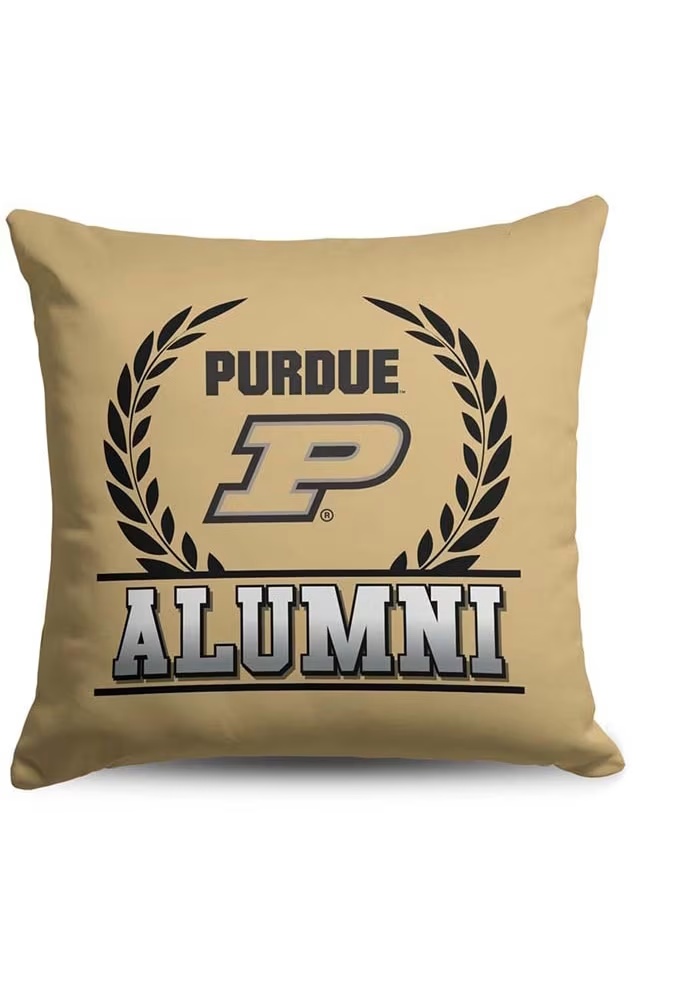 Gold Boilermakers Alumni 18x18 Throw Pillow