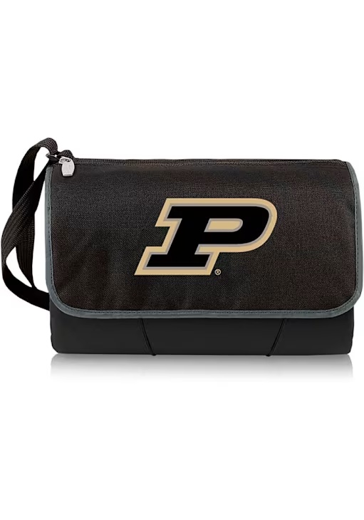 Purdue Boilermakers Black Picnic Time Outdoor Picnic Fleece Blanket
