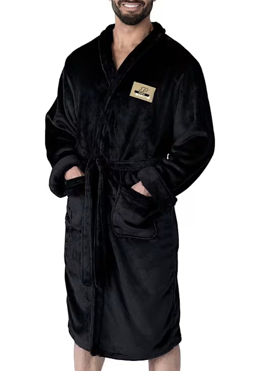 Black Purdue Boilermakers #1 Dad Silk Touch Bathrobes
