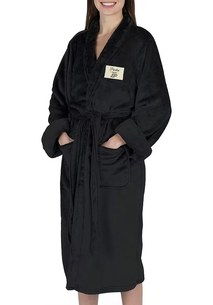 Black Purdue Boilermakers Mom Silk Touch Bathrobes