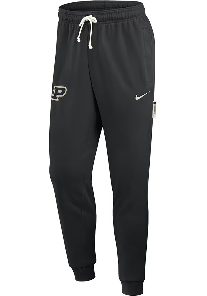 Mens Purdue Boilermakers Black Nike 0 Sideline Taper Sweatpants