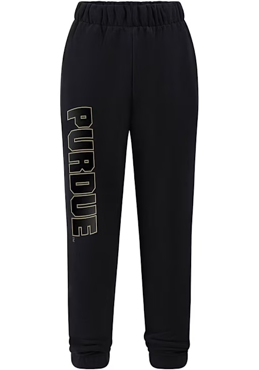 Womens Purdue Boilermakers Black Hype and Vice Classic Sweatpants