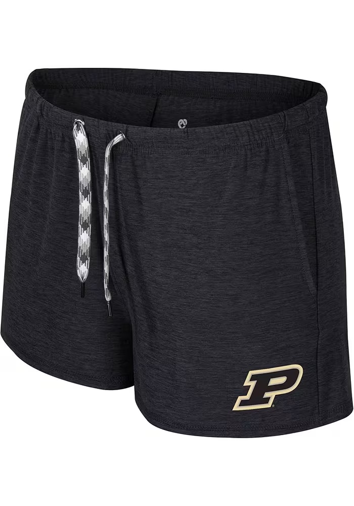 Womens Purdue Boilermakers Black Colosseum Dash Shorts