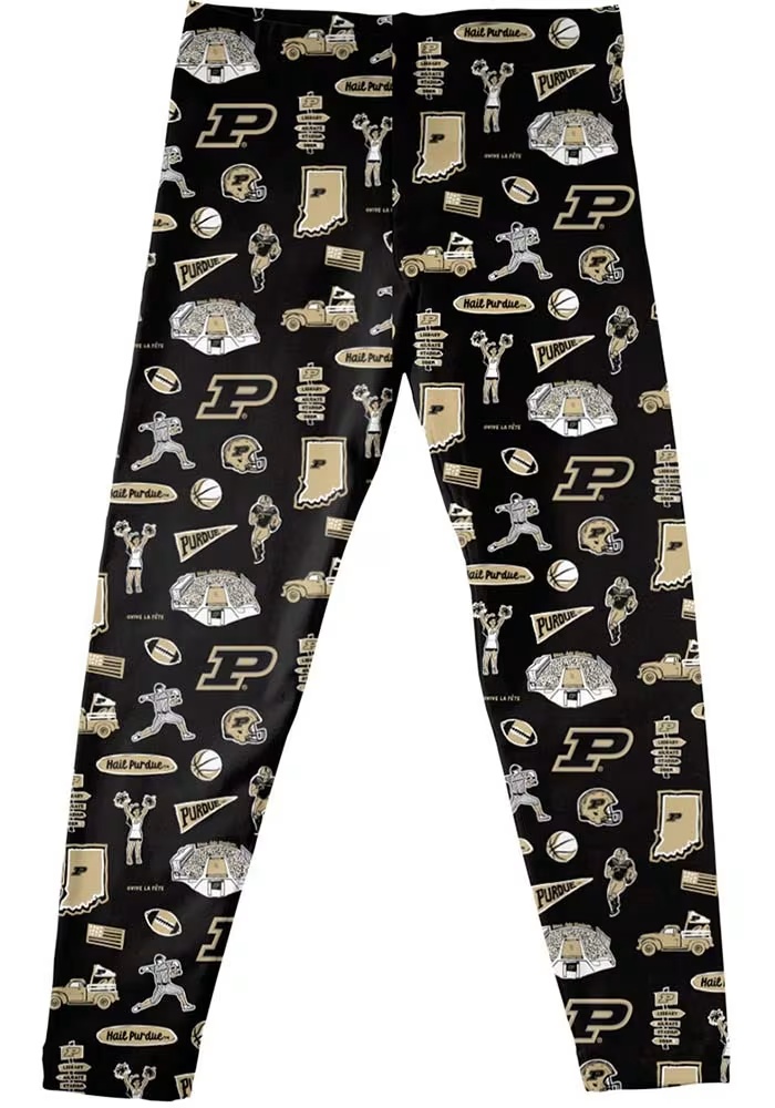 Girls Purdue Boilermakers Black Vive La Fete Impressions Leggings