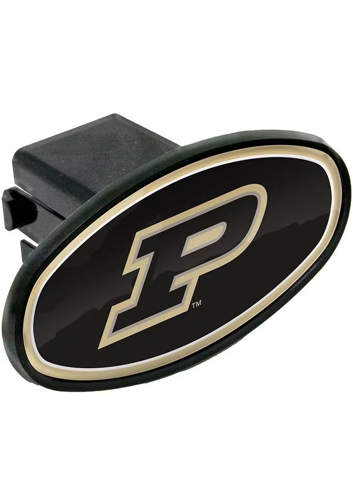 Purdue Boilermakers Black  Plastic Cover Hitch Cover