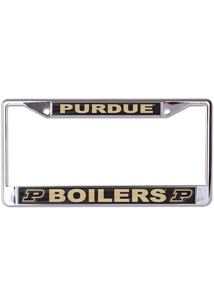 Purdue Boilermakers Black  Chrome License Plate Frame