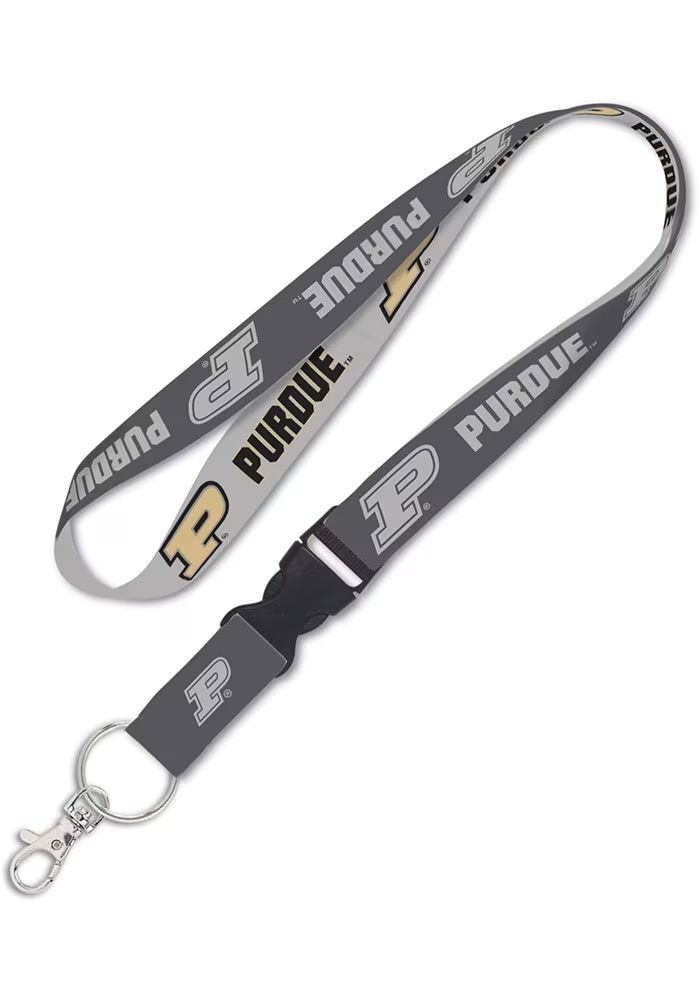 Charcoal  Purdue Boilermakers Charcoal Lanyard