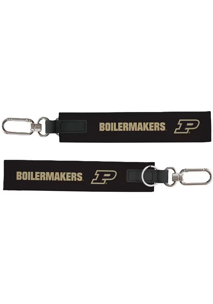Black Purdue Boilermakers Oversized KeyStrap Keychain