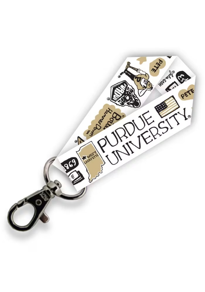 Gold Purdue Boilermakers Julia Gash Keychain