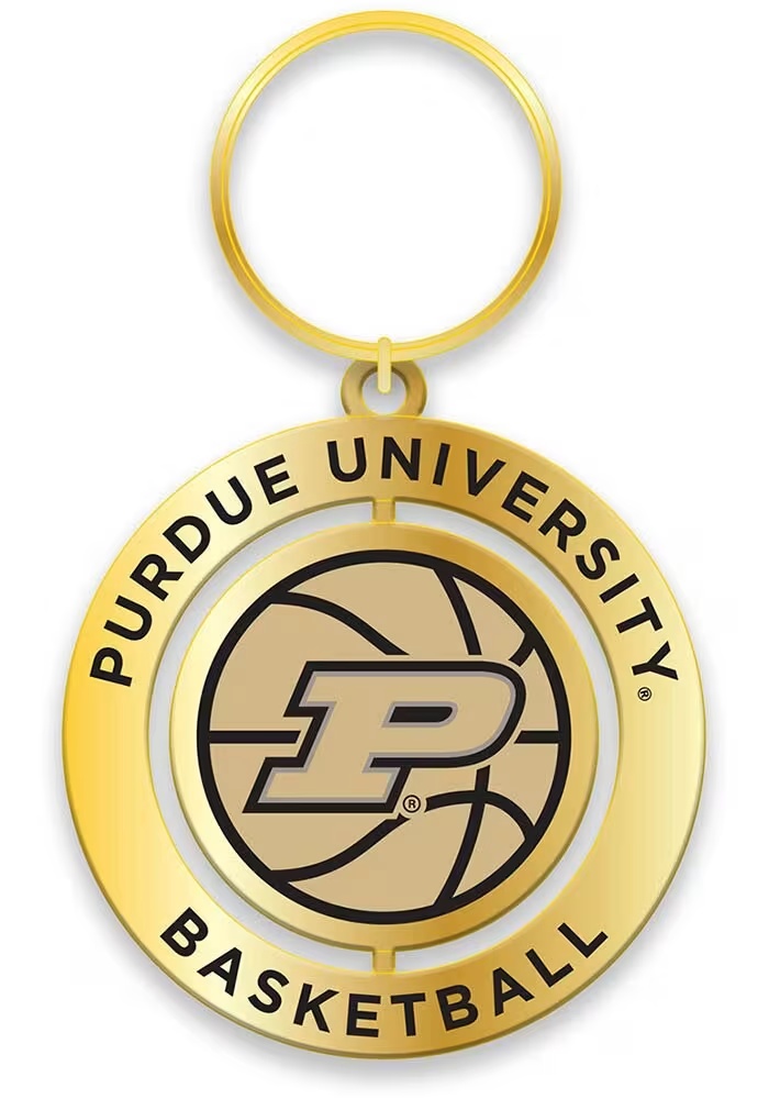 Black Purdue Boilermakers Basketball Spinner Keychain