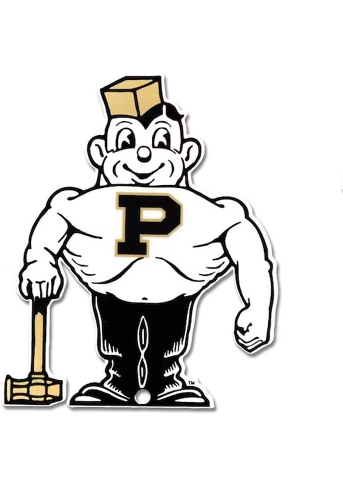 Purdue Boilermakers Gold Steel Vintage Pete Magnet