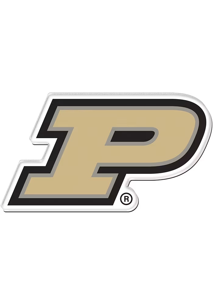 Black  Purdue Boilermakers Acrylic Magnet