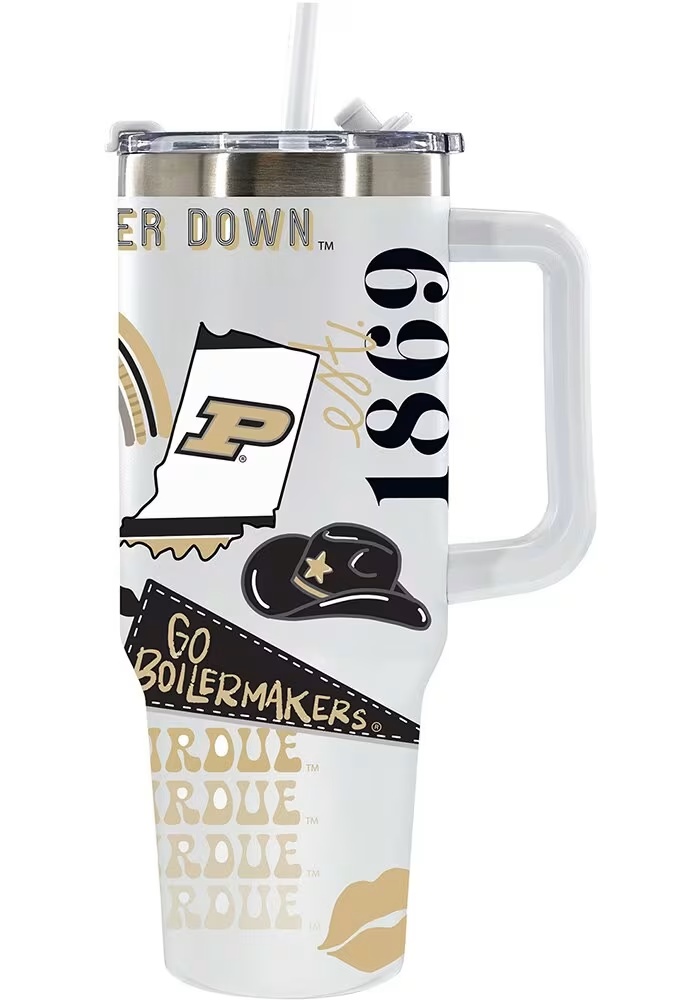 Gold Purdue Boilermakers 40oz Loco Colossal Stainless Steel Tumbler 2 Gold Purdue Boilermakers 40oz Loco Colossal Stainless Steel Tumbler