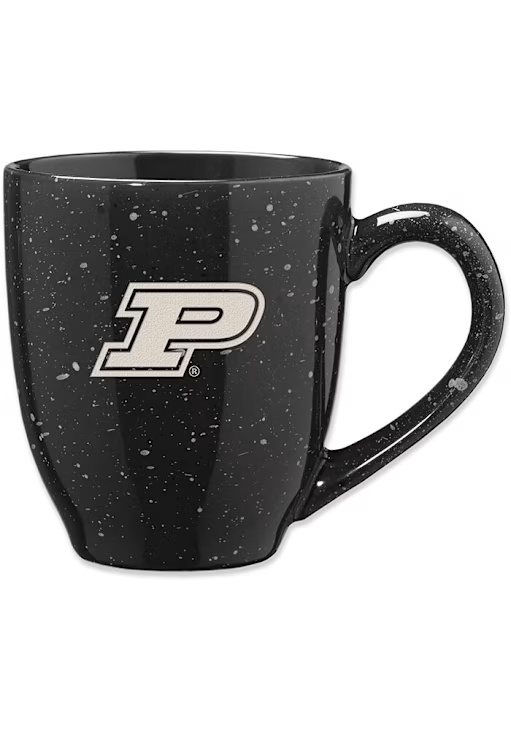 Black Purdue Boilermakers 16oz Team Logo Speckled Ceramic Mug