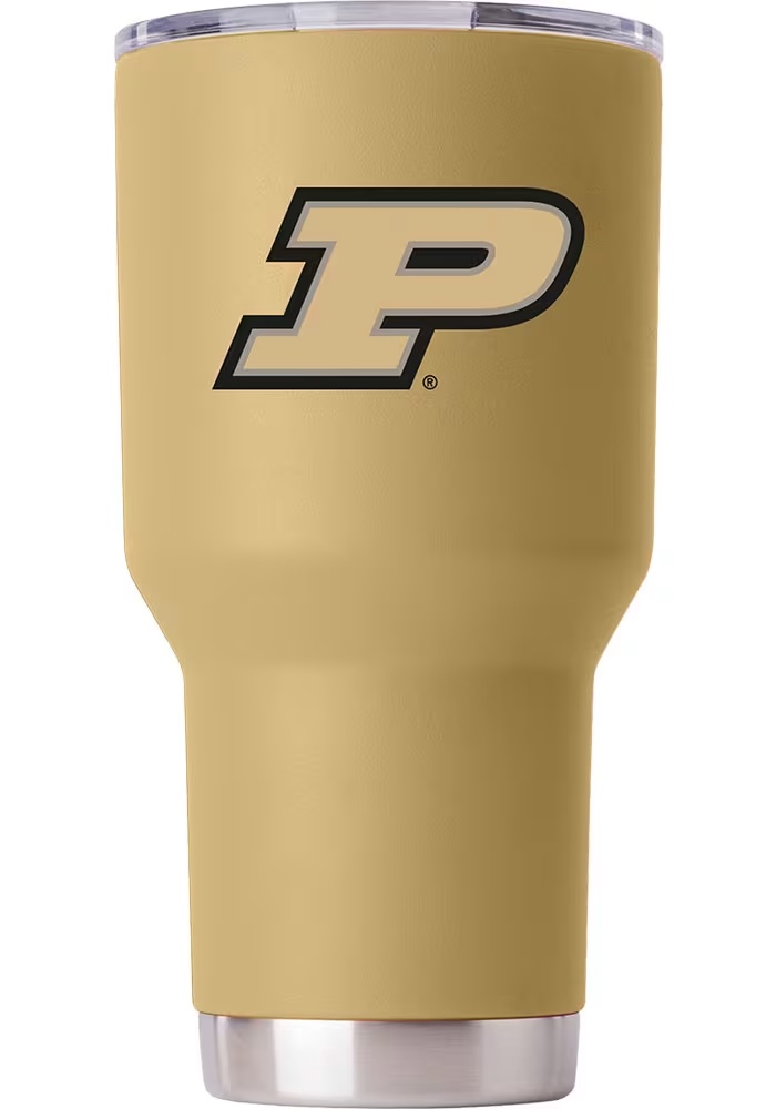 Gold Purdue Boilermakers Team Logo 30oz Stainless Steel Tumbler