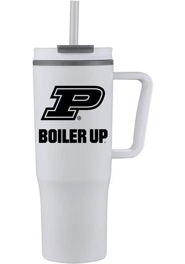 White Purdue Boilermakers 30oz Aire Straw Tumbler