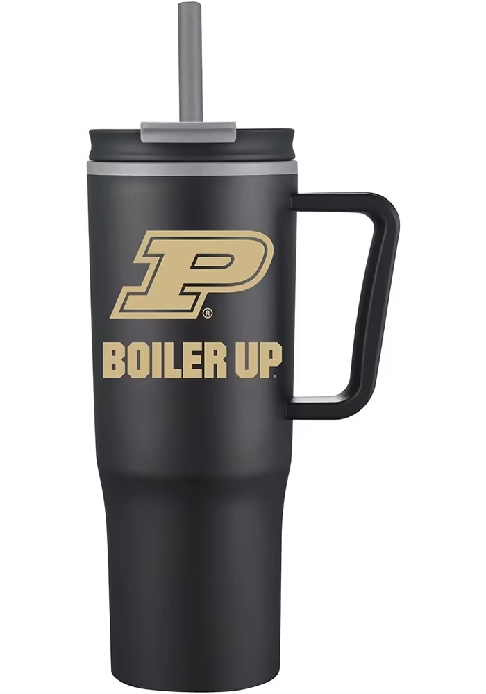 Black Purdue Boilermakers 30oz Aire Straw Tumbler