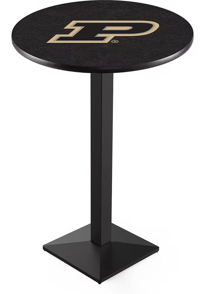 Black Purdue Boilermakers Square Base Pub Table