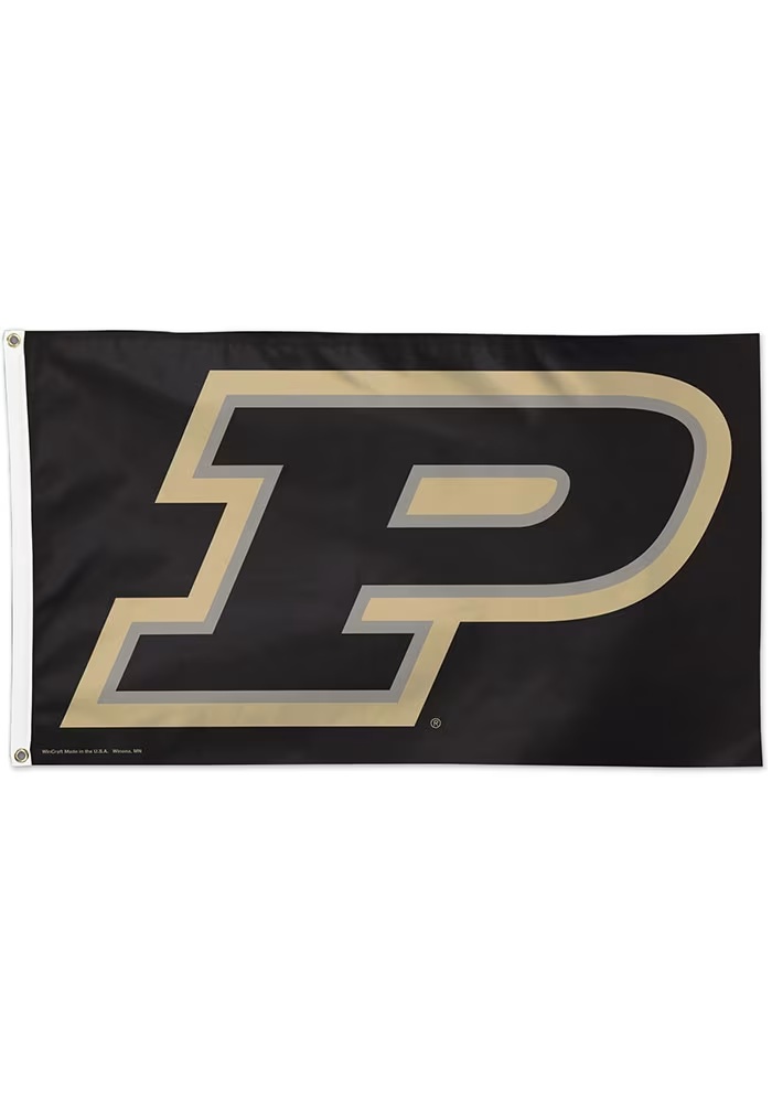 Gold Purdue Boilermakers 3x5 Logo Silk Screen Grommet Flag