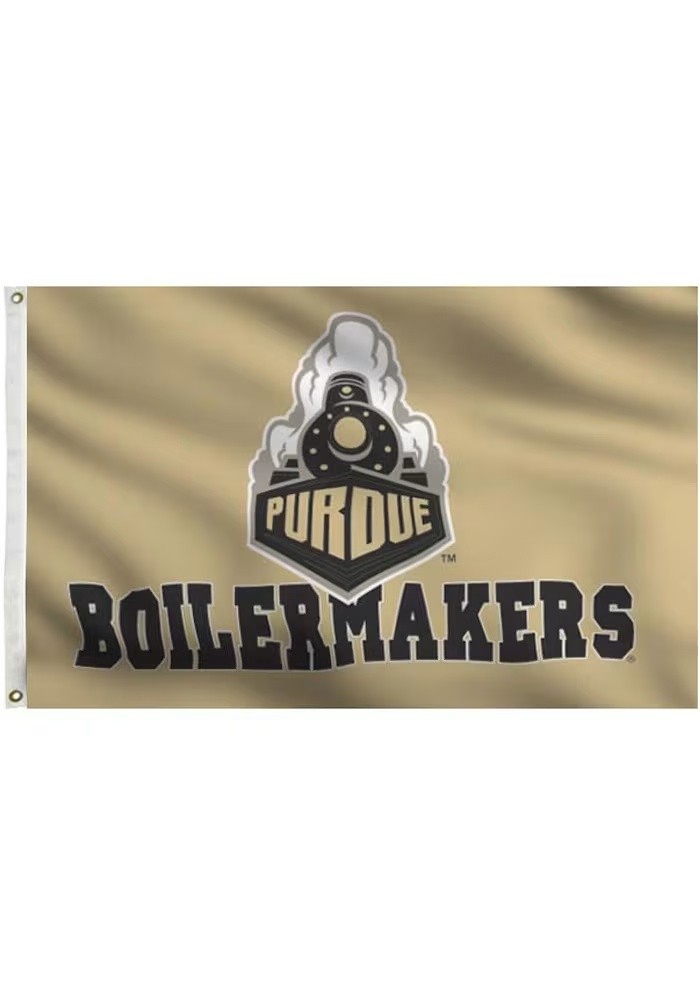 Gold Purdue Boilermakers Grommet Silk Screen Grommet Flag