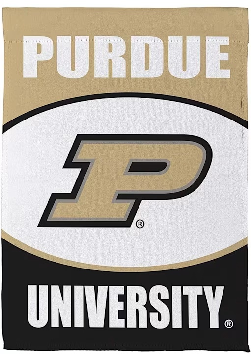 Gold Purdue Boilermakers Suede Garden Flag