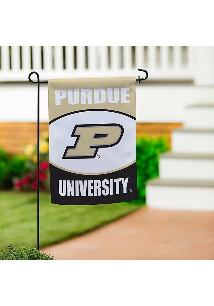 Gold Purdue Boilermakers Suede Garden Flag