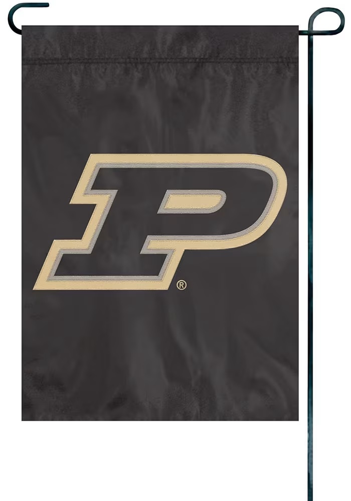 Black Purdue Boilermakers 12x18 Garden Flag