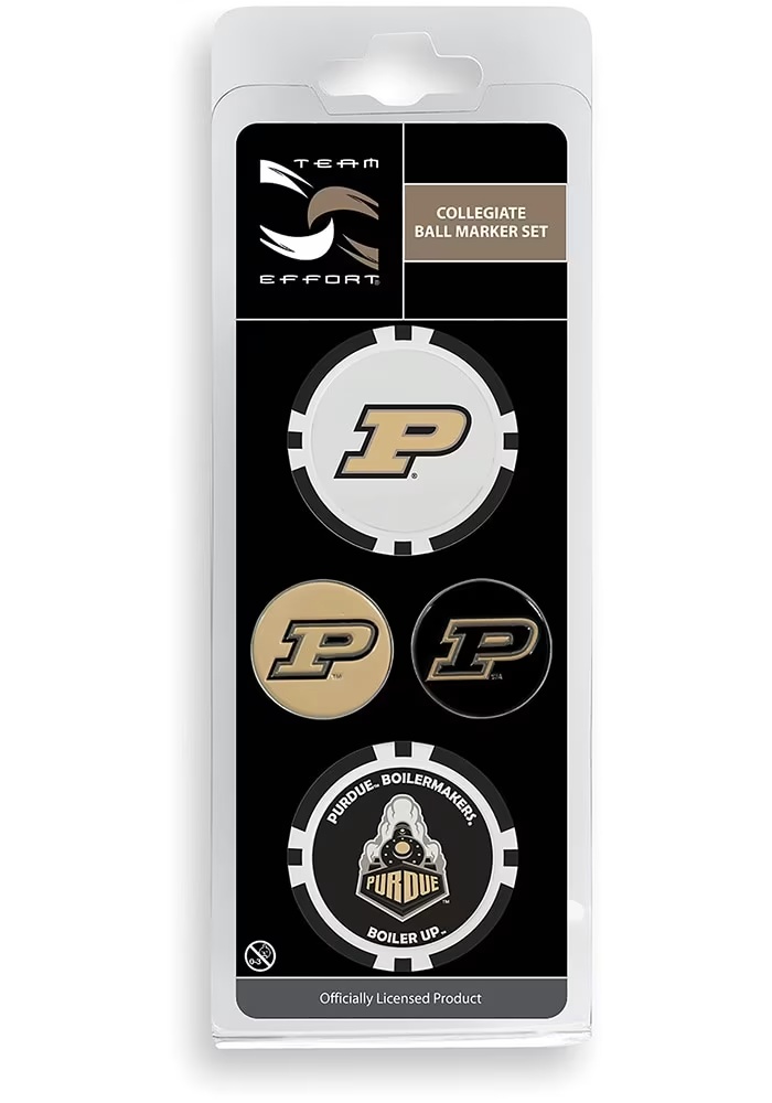 Black Purdue Boilermakers 4pk Set Golf Ball Marker