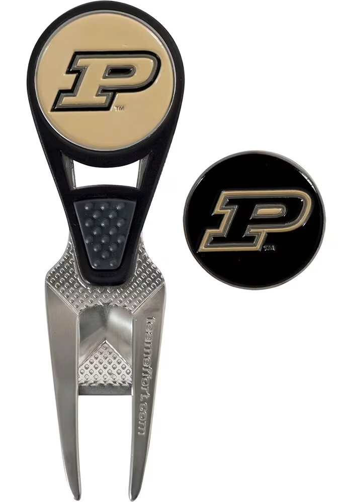 Black Purdue Boilermakers CVX Ball Marker Divot Tool