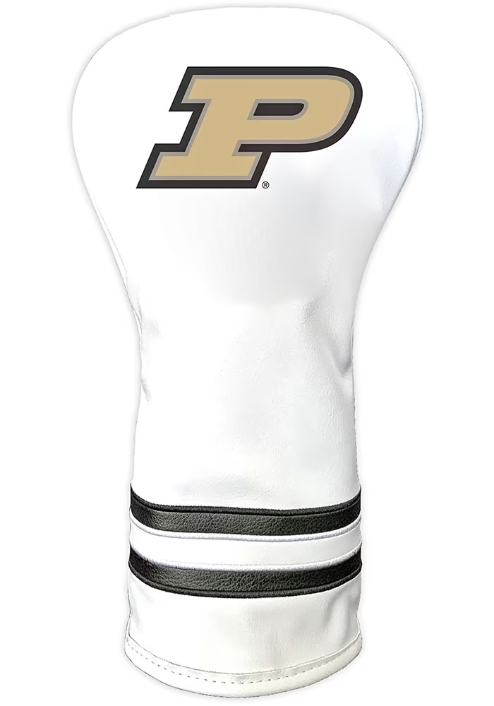 White Purdue Boilermakers Vintage Driver Golf Headcover