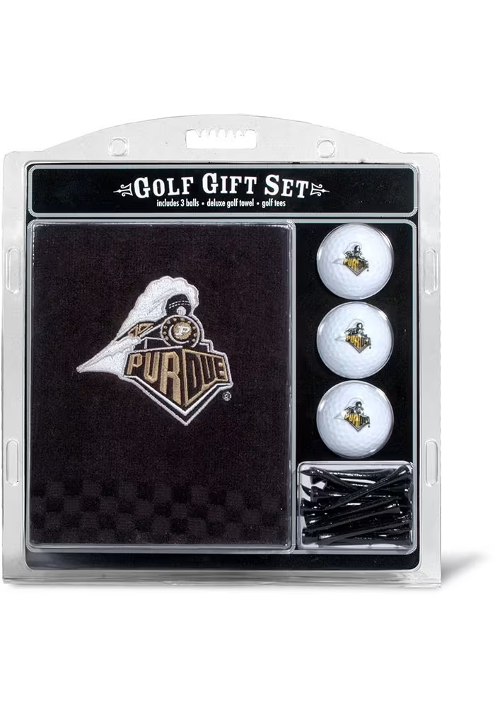 Black Purdue Boilermakers Embroidered Golf Towel