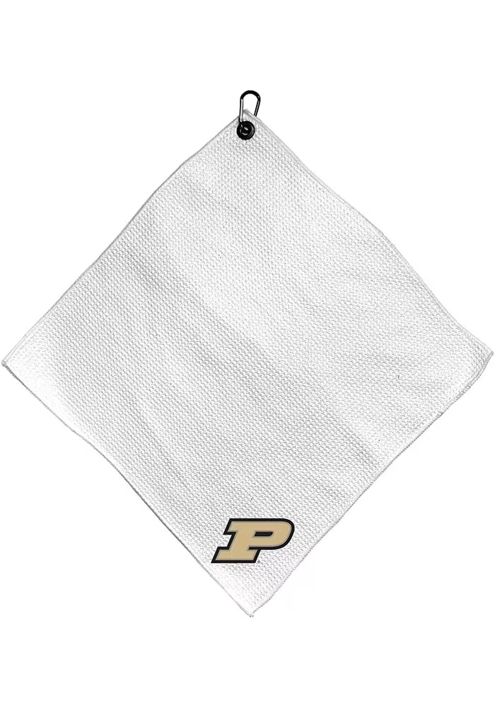 White Purdue Boilermakers Microfiber 15x15 Golf Towel