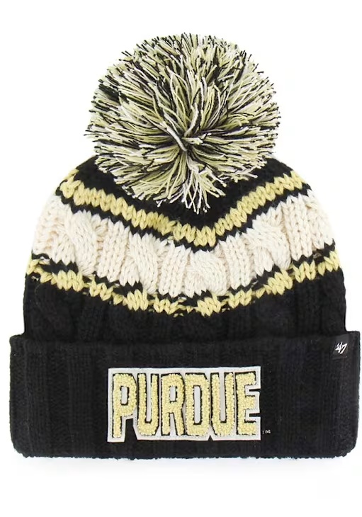 Purdue Boilermakers 47 Emma Cuff Womens Knit Hat - Black