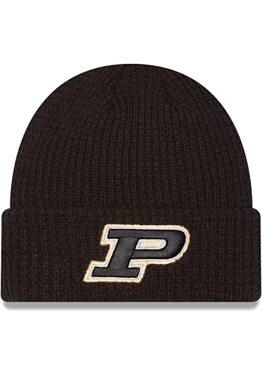 Purdue Boilermakers New Era Waffle Cuff Mens Knit Hat - Black