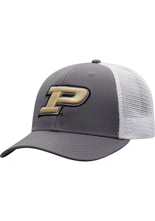 Top of the World Grey Purdue Boilermakers BB Meshback Adjustable Hat
