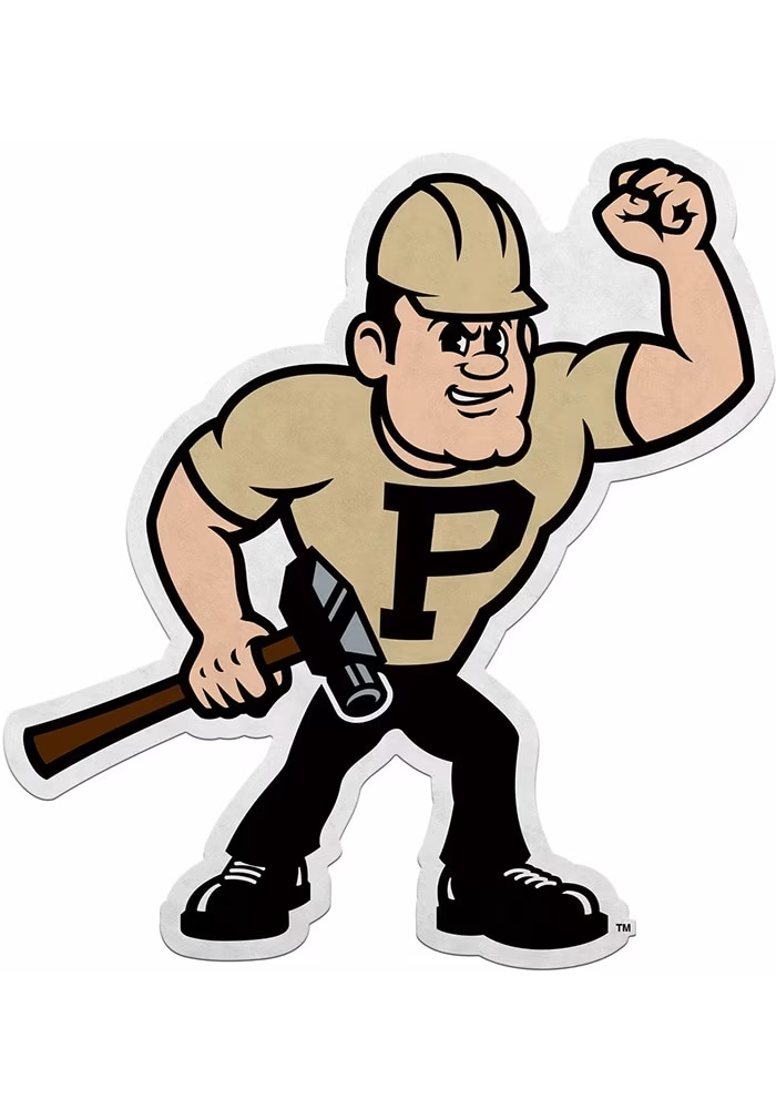 Black Purdue Boilermakers Mascot Pennant